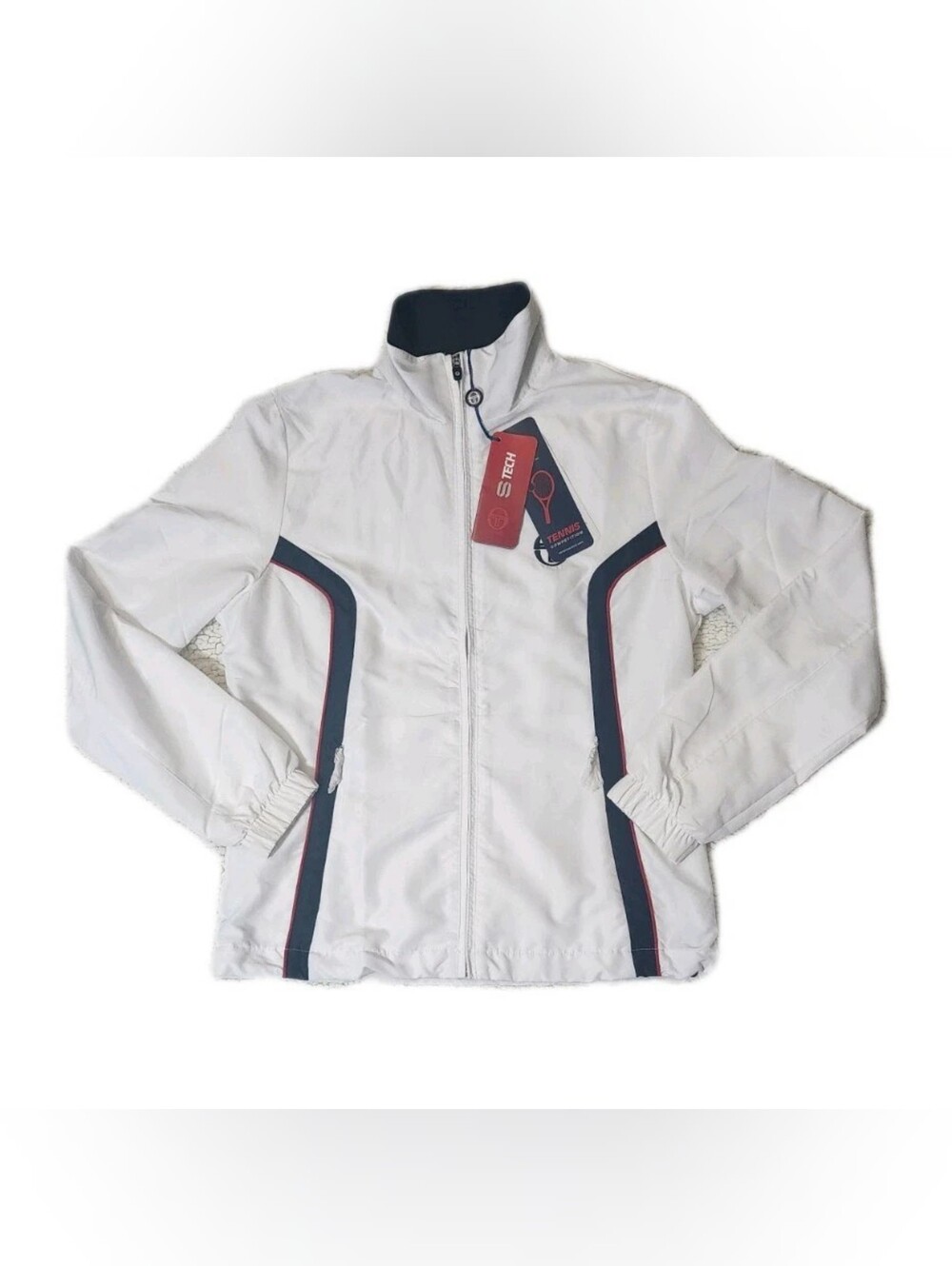 Sergio Tacchini Lightweight Jacket Women Size S White Tennis Activewear